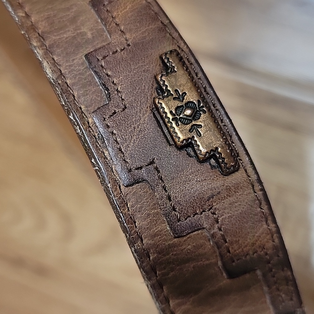 Nocona Copper & Leather Belt 28 - Picture 8 of 12